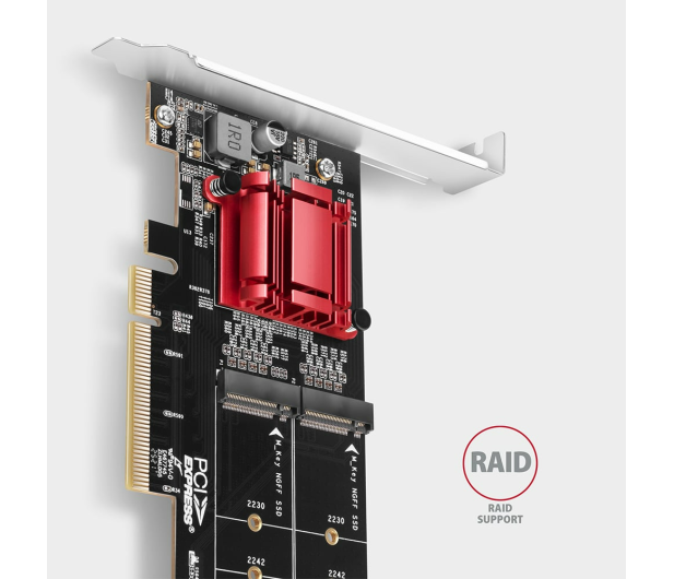 AXAGON PCEM2-ND PCIE 2X NVME M.2 ADAPTER - 1139506 - zdjęcie 3
